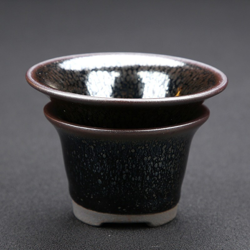 家柏饰(CORATED)建盏建阳茶漏架建窑天目釉百花盏茶滤网茶叶过滤加厚茶道配件高清大图