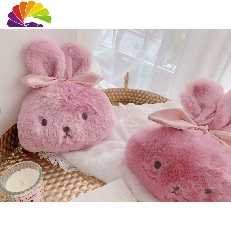 护颈枕座椅靠枕车内用品安全带卡通颈椎头枕车用粉色兔子头枕1对视频