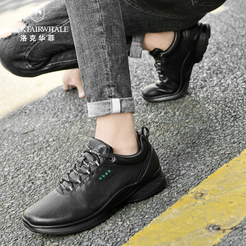 洛克华菲男鞋冬季新款男士真皮潮流运动皮鞋商务休闲鞋子男款高清大图