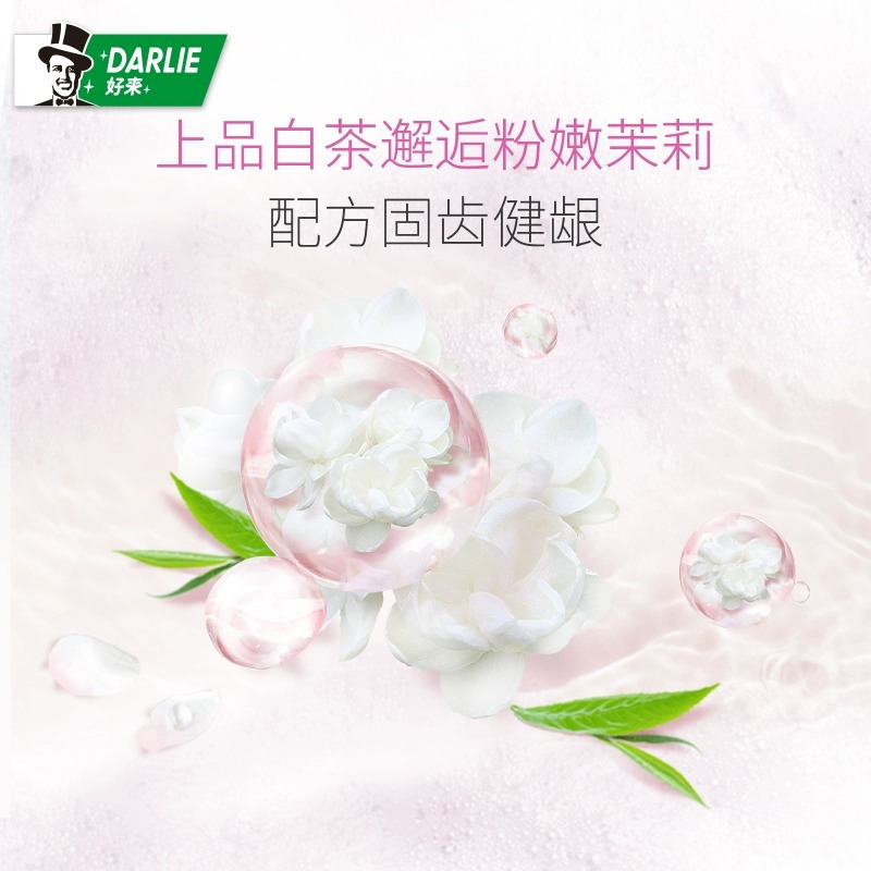 DARLIE好来(原黑人)初萃茶多酚牙膏茶倍健茉莉白茶健齿防蛀清新口气140g*4支