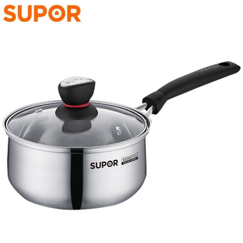 苏泊尔(SUPOR)小红圈示温ST16H1时尚304不锈钢奶锅小汤锅电磁炉通用图片
