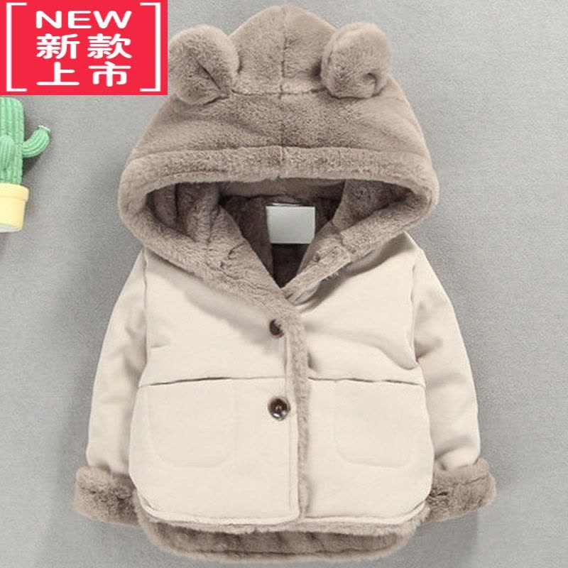 可莉允宝宝婴儿冬装加绒加厚秋冬外套冬衣一岁六个月男女童棉服冬季棉衣图片