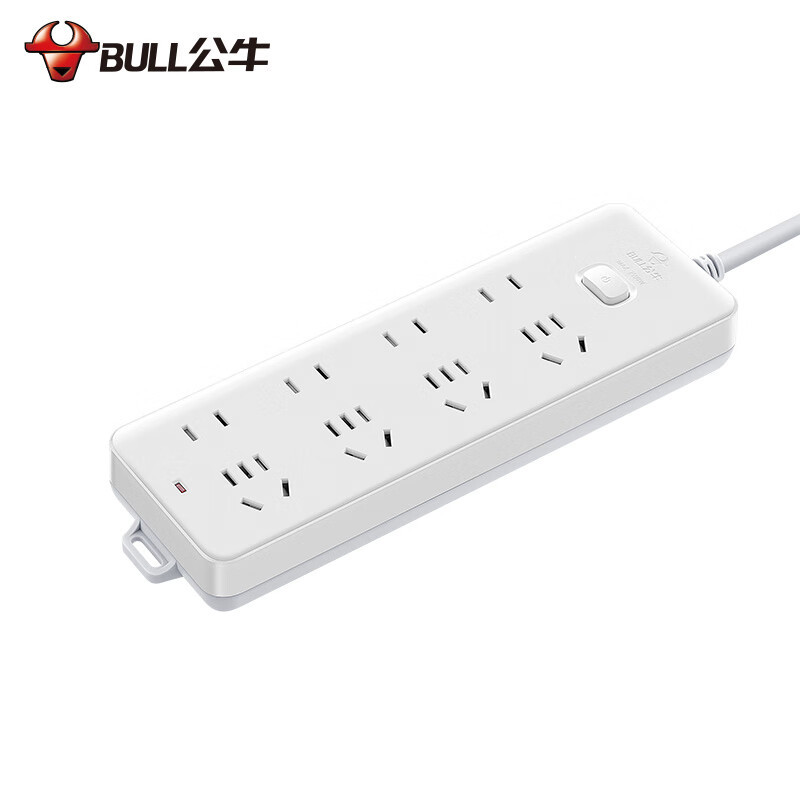公牛 BULL 拖线板插座 GN-403 总控8位 1.8米 多孔长线多功能电插板 新国标/排插/接线板高清大图