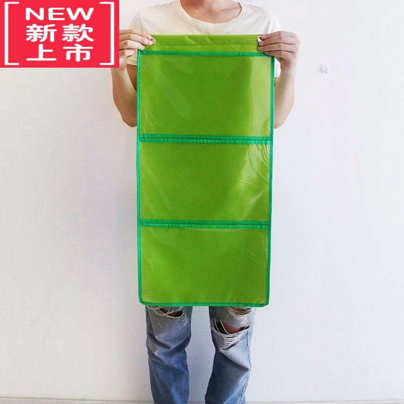 可莉允幼儿园作品展示挂袋1--5格A4透明教室收纳袋画画图书美术展示