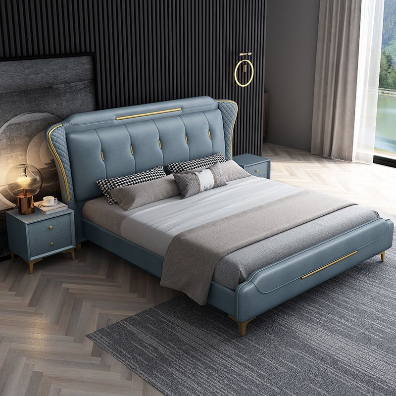 登喜华菲 北欧轻奢科技布美式双人床主卧床1.