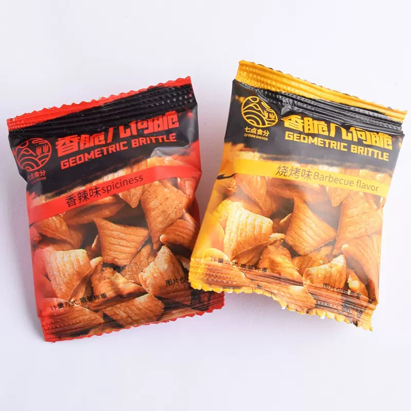 香脆几何脆尖角锅巴烧烤香辣口味休闲零食小包袋装