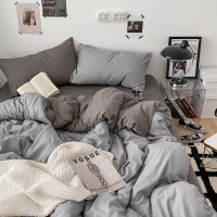 洁丽雅水洗棉四件套简约纯色床单学生宿舍单人被套第三件套