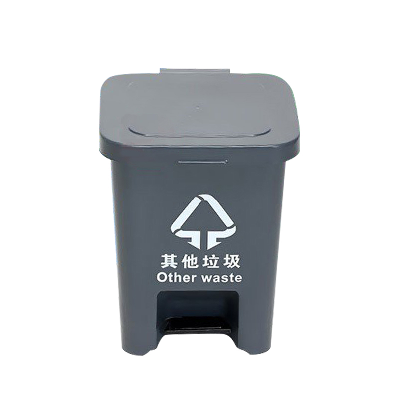 苏识 YJ-A080 30升 分类脚踏垃圾桶 (计价单位:个) 灰色高清大图