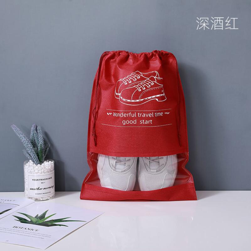 家柏饰(CORATED)旅行便携式鞋袋收纳袋透明简约装鞋子布套子束口袋防尘鞋包高清大图