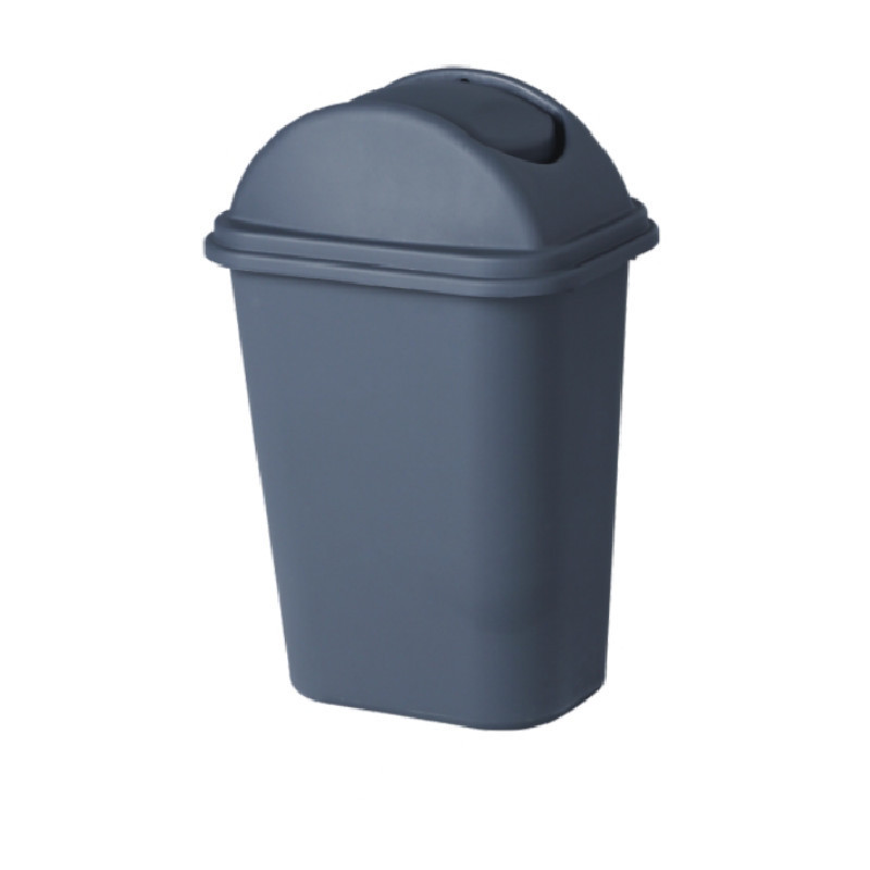 中号桶形垃圾桶60L 带盖 灰色(停用)