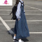 艳如飞牛仔背带裙女日系减龄学生长裙脚踝仙气森系文艺复古小个子连衣裙连衣裙