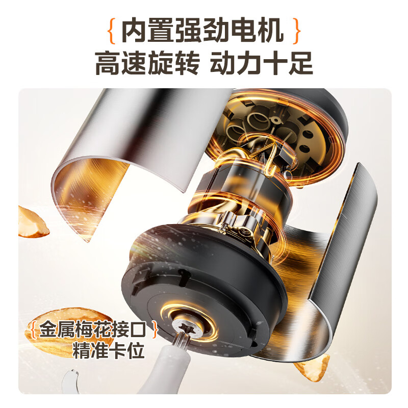 美的多功能小型搅拌机高速绞肉料理机不锈钢机身大容量按键操作漏电保护 MJ-JC18FB高清大图