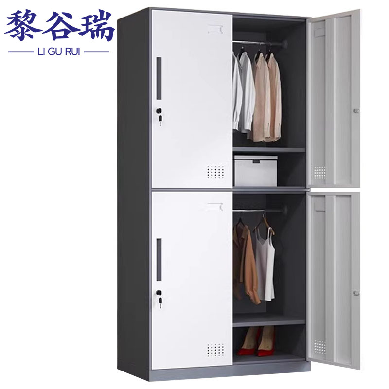 黎谷瑞 衣柜 四门90*50*185cm 台(灰白套色)高清大图