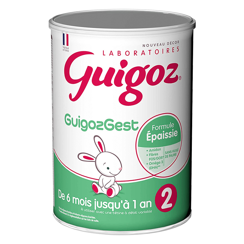 法国进口 古戈氏Guigoz 助消化2段奶粉 调理肠胃 小乖兔绿罐6-12月820g*6罐装高清大图