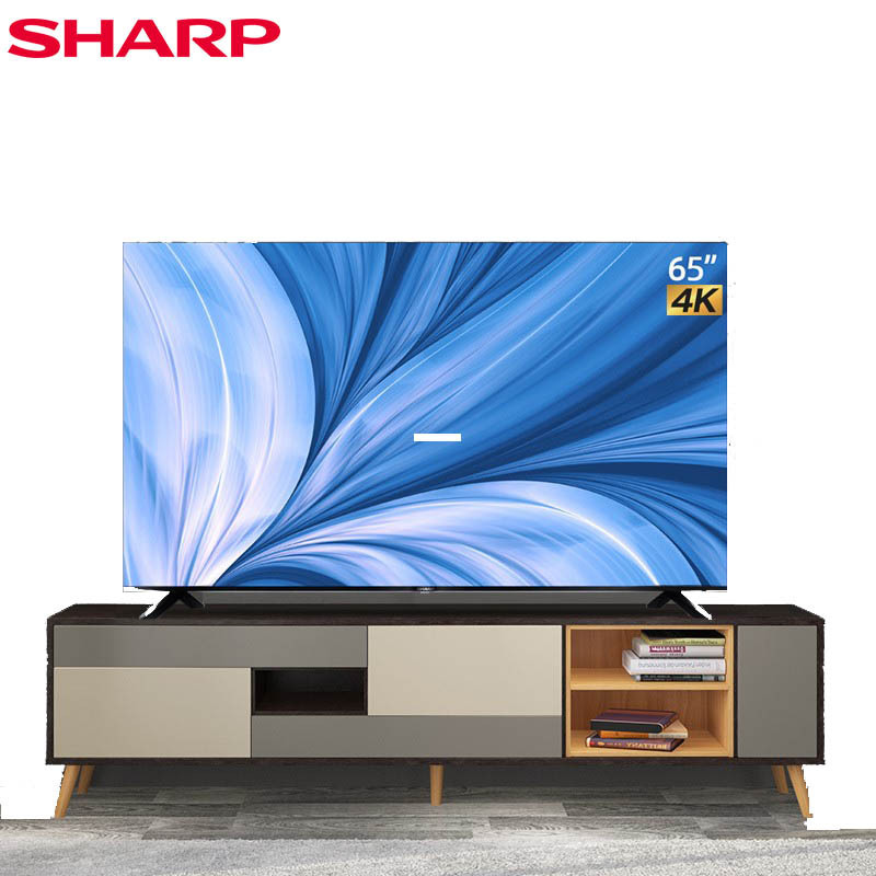 夏普(SHARP)4T-M65Q6CA 65英寸全面屏电视 4K超高清 语音智能网络平板电视 展示机挂墙版