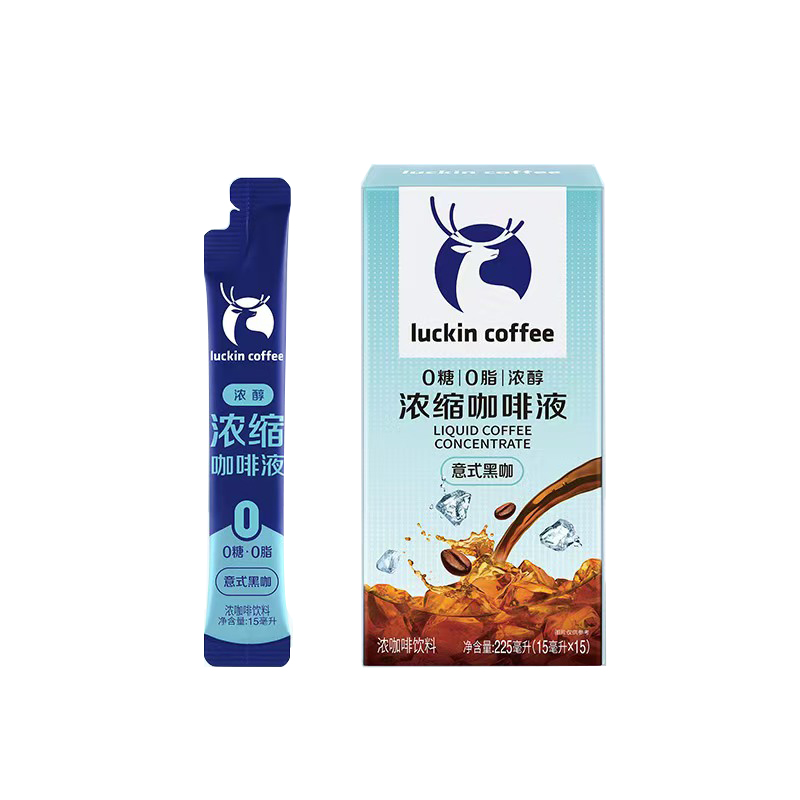 瑞幸咖啡 浓醇浓缩咖啡液-意式黑咖15ml*15条 RX0042高清大图