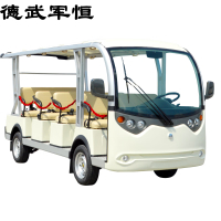 德武军恒四排11座电动观光车景区观光车7500瓦+12只电池刹车助力方向助力