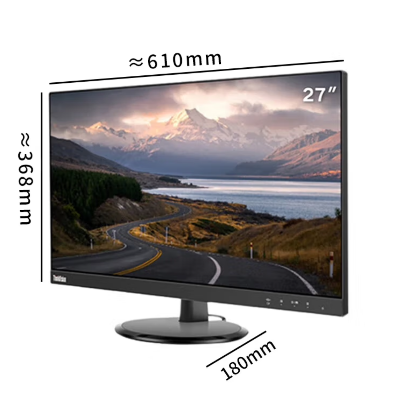 联想ThinkVision 27英寸FHD液晶T27a-40显示器高清大图