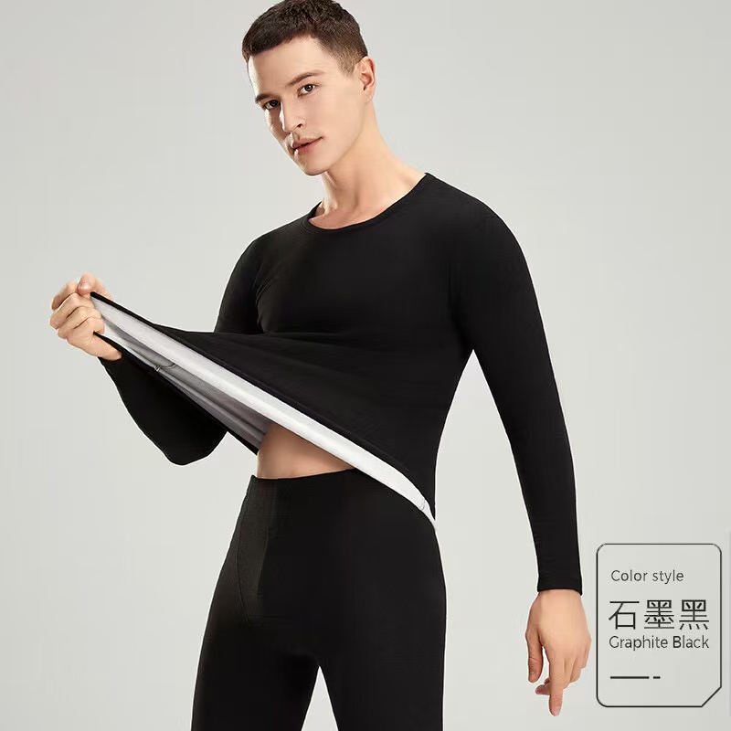 猫人貂绒保暖内衣男女士加厚加绒发热德绒秋衣秋裤套装25新款防寒高清大图