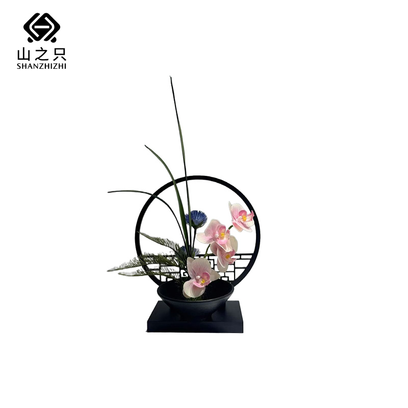 山之只 中式屏风蝴蝶兰摆件 MZ0259 套高清大图