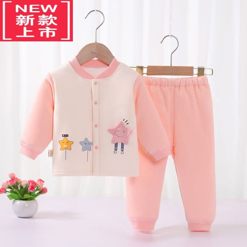 可莉允婴儿秋冬棉衣分体套装男女宝宝夹棉外套加厚保暖衣服新生儿薄棉服图片