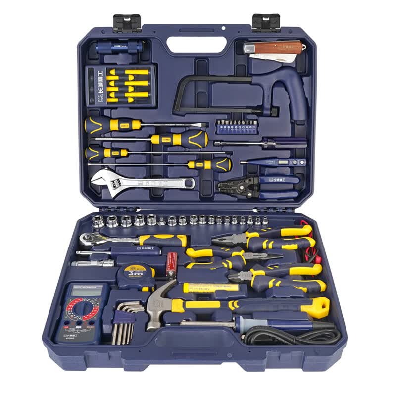 长城精工 电工工具套装多功能五金工具箱62件 400062A 1套装高清大图