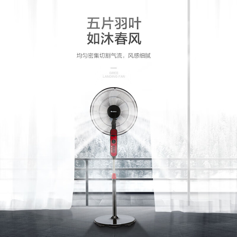格力(GREE)[巨风量]落地扇远吹风电风扇台式电扇易拆洗广角摇头节能定时轻音风扇落地扇 FD-4010-WG ds高清大图