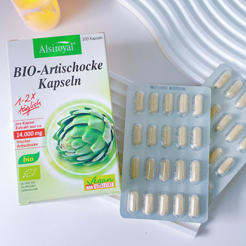 德国进口Alsiroyal BIO-Artischocke有机朝鲜蓟护肝胶囊喝酒熬夜净肝脏排毒加班应酬非奶蓟草养肝片