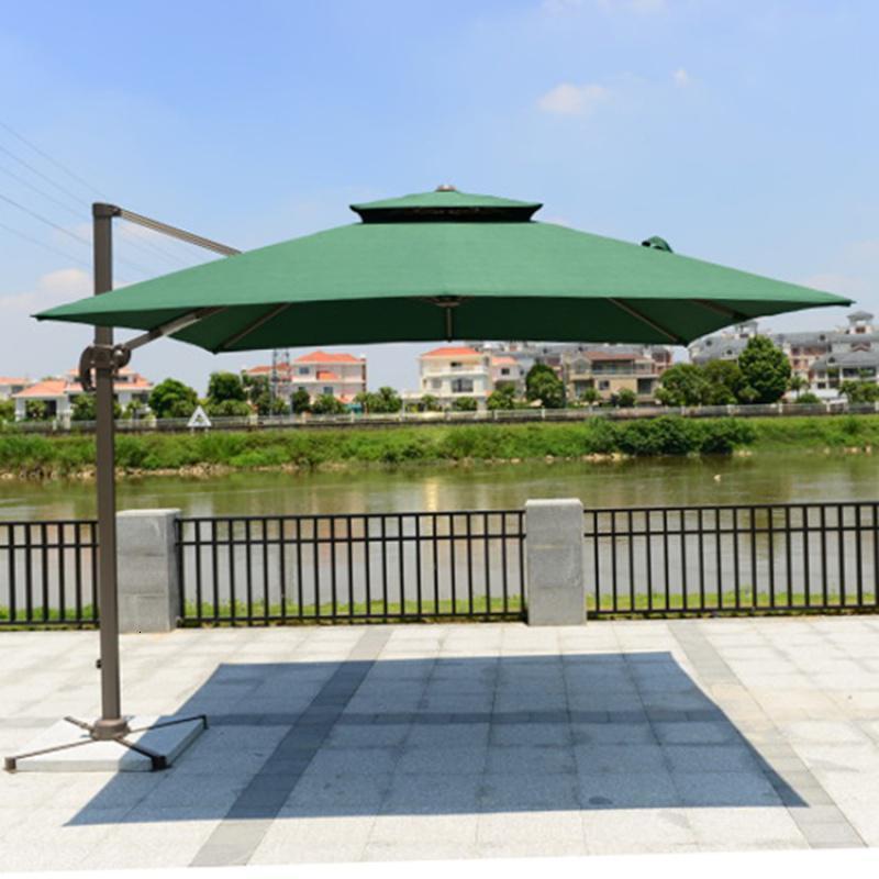 森美人户外藤躺床游泳池躺椅戶外藤躺椅户外沙滩床户外家具躺床藤编阳台 配套豪华遮阳伞2.5米墨绿色