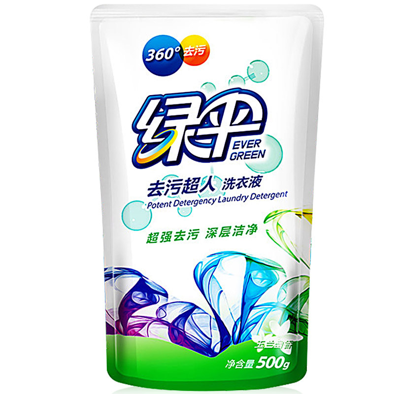 绿伞 洗衣液 500g 玉兰幽香绿色 单位:袋(JL)