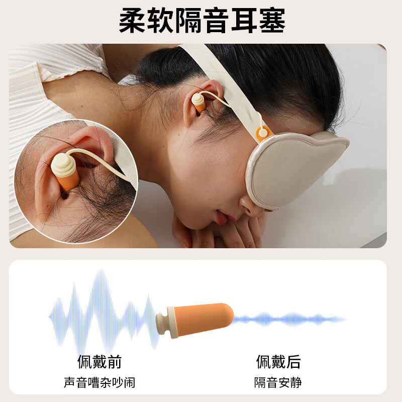 和正眼罩轻薄护眼遮光睡眠无压感云感包裹HZ-K2(颜色随机)高清大图