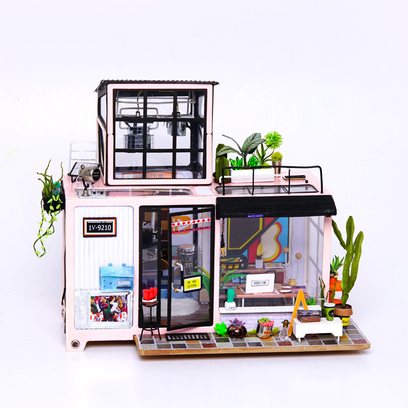 若态若来艺术屋拼装模型diy手工制作创意拼插拼图双层别墅儿童节生日礼物成人 DG13凯文工作室