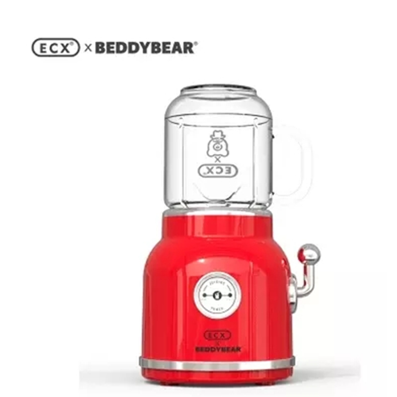 杯具熊(BEDDYBEAR)正品ECX家用tritan+电机全自动榨汁杯果汁机电动果蔬榨汁机水果碰碰机-红色(杯具熊款)
