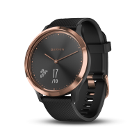 Garmin佳明vivomove HR光电心率监测智能时尚防水运动健身功能手表防水50m（运动版 黑色玫瑰金）