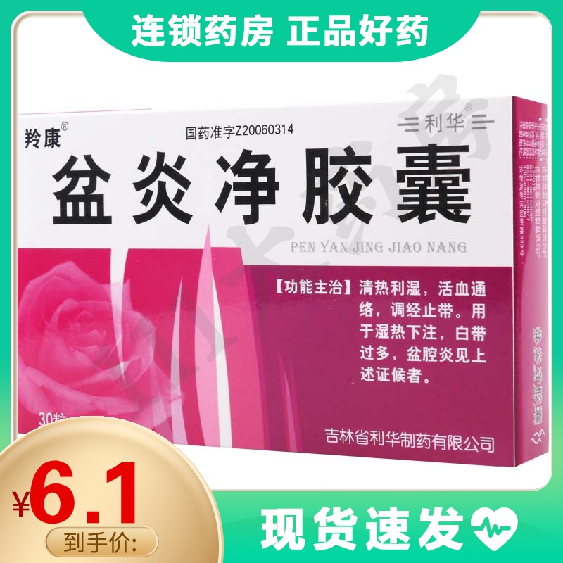 4g*30粒/盒用于湿热下注白带过多盆腔炎见上述证候者