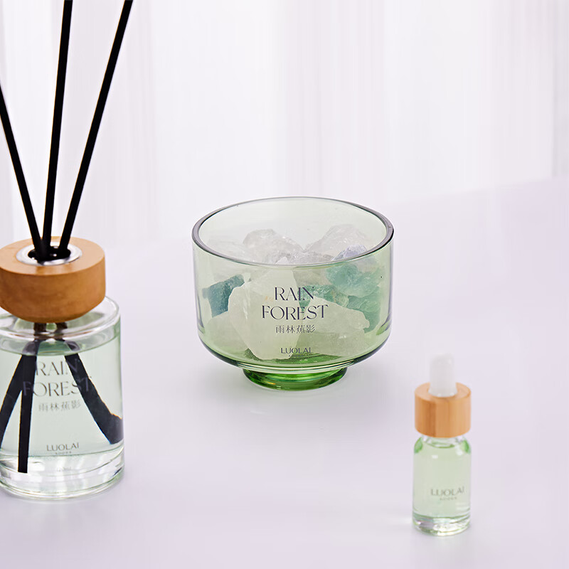 罗莱礼品 雨林蕉影香氛礼盒(安第斯雨林) 无火香氛120ml+晶石香氛+精油10ml