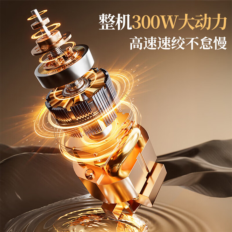 小熊Bear多功能电动绞肉机QSJ-E03C8-S01 300瓦3-5人用按键操控2升大容量高清大图