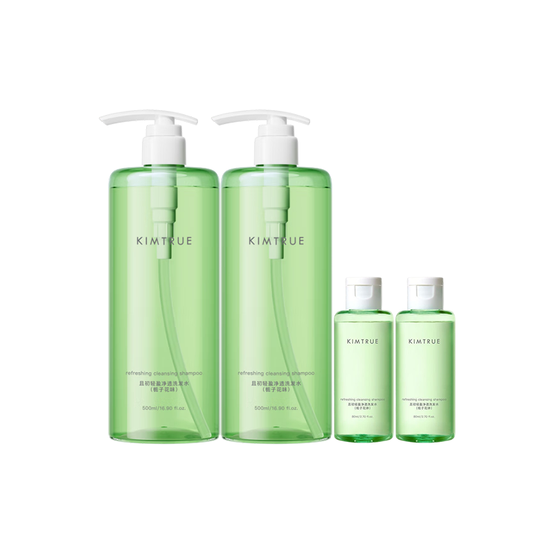 KIMTRUE且初控油蓬蓬洗发水轻盈蓬松顺滑洗发露500ml*2高清大图