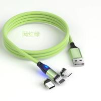 5A超级快充 安卓数据线 苹果数据线 vivo OPPO 华为typec手机通用 5A网红绿[提速99%]1米线 一线一