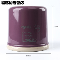 纸巾盒子 卫生间卷纸筒 防水塑料纸巾盒 卡通创意圆形抽纸盒-7158 紫色