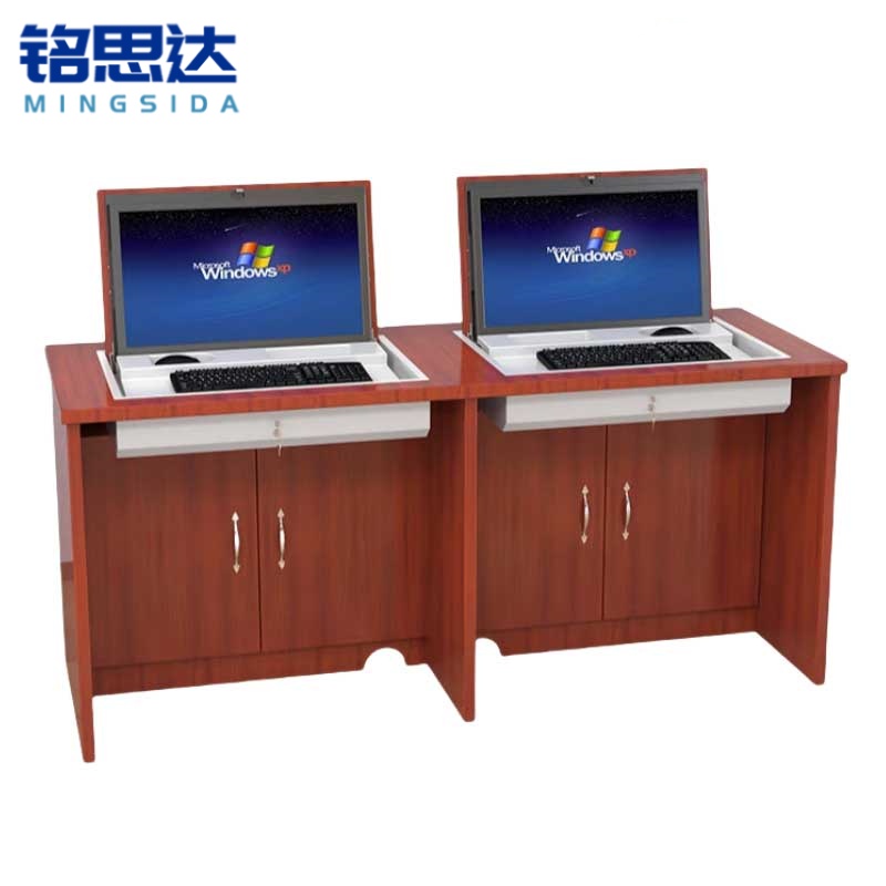 铭思达翻转电脑桌双人张高清大图