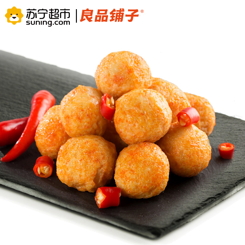 良品铺子 休闲食品 鱼丸(香辣味)100g 袋装(休闲零食)
