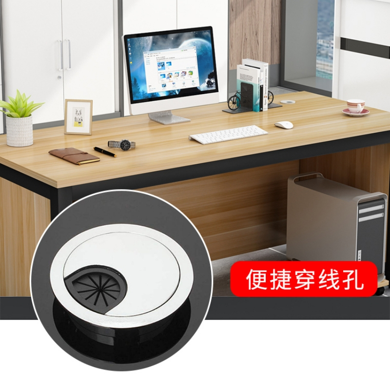 戴劲 电脑桌台式办公桌办公室职员桌写字台老板桌工位 1.6*0.8米含柜