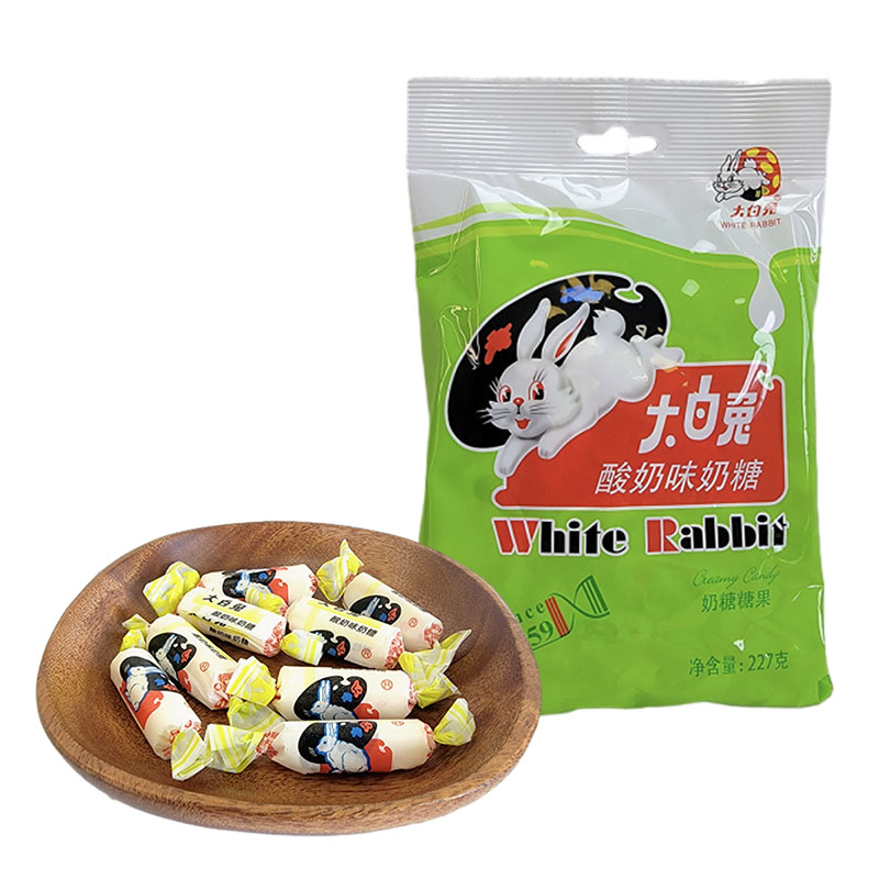 大白兔奶糖227g袋装奶糖零食婚庆喜糖休闲零食品 酸奶味 227g*1袋