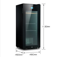 尊堡(zunbao)BJ-128A 恒温红酒柜 家用冰吧 茶叶冷藏柜 展示柜 保鲜柜 单门冰箱
