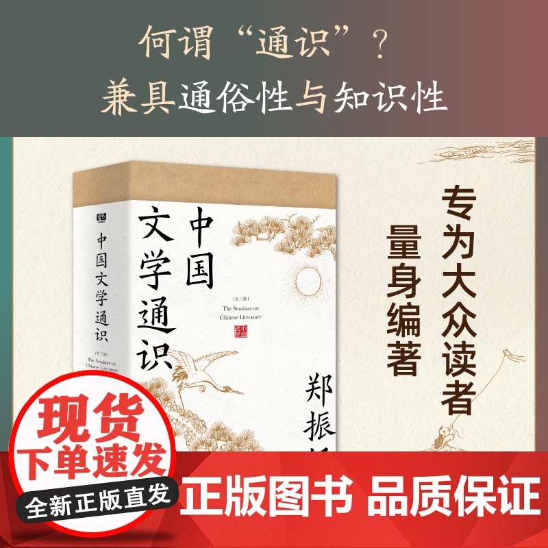 中国文学通识全三册郑振铎14位大师共著读透中国文学的深厚内涵 中国小说通识鲁迅+中国诗词通识流沙河高清大图