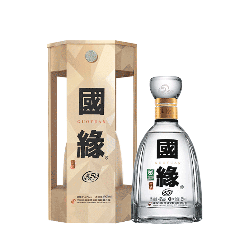 [升级版550ml]今世缘 国缘 四开幽雅醇厚型 白酒42度 550ml 单瓶装
