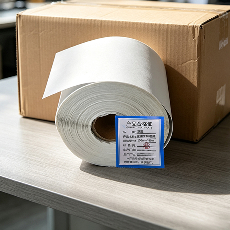 旗胜 亚银PET标签纸100mm*40m 50卷/箱高清大图