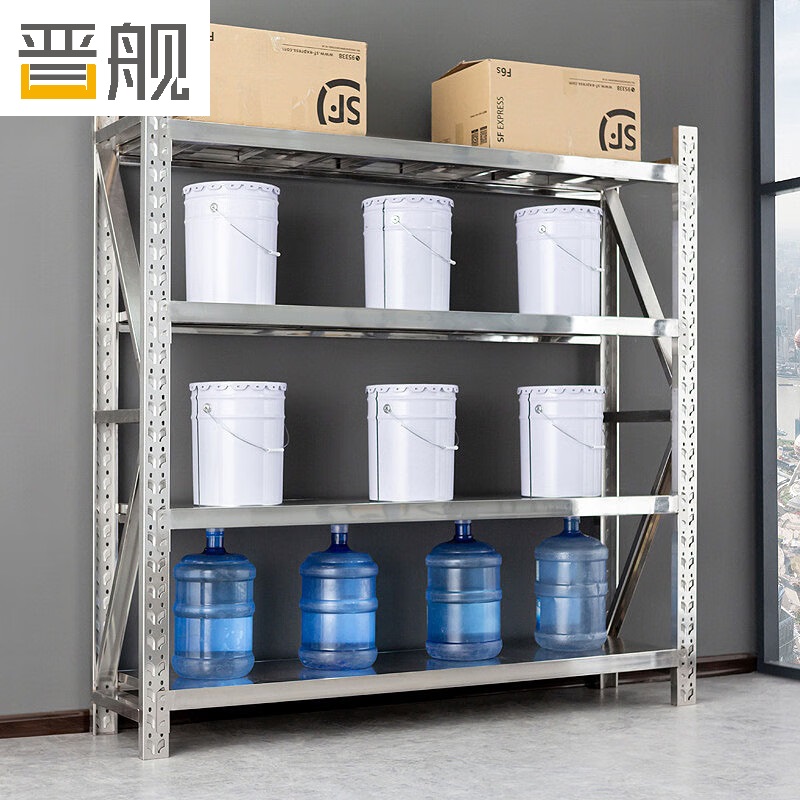 晋舰304不锈钢货架置物架药品收纳展示架承重500kg 2000*600