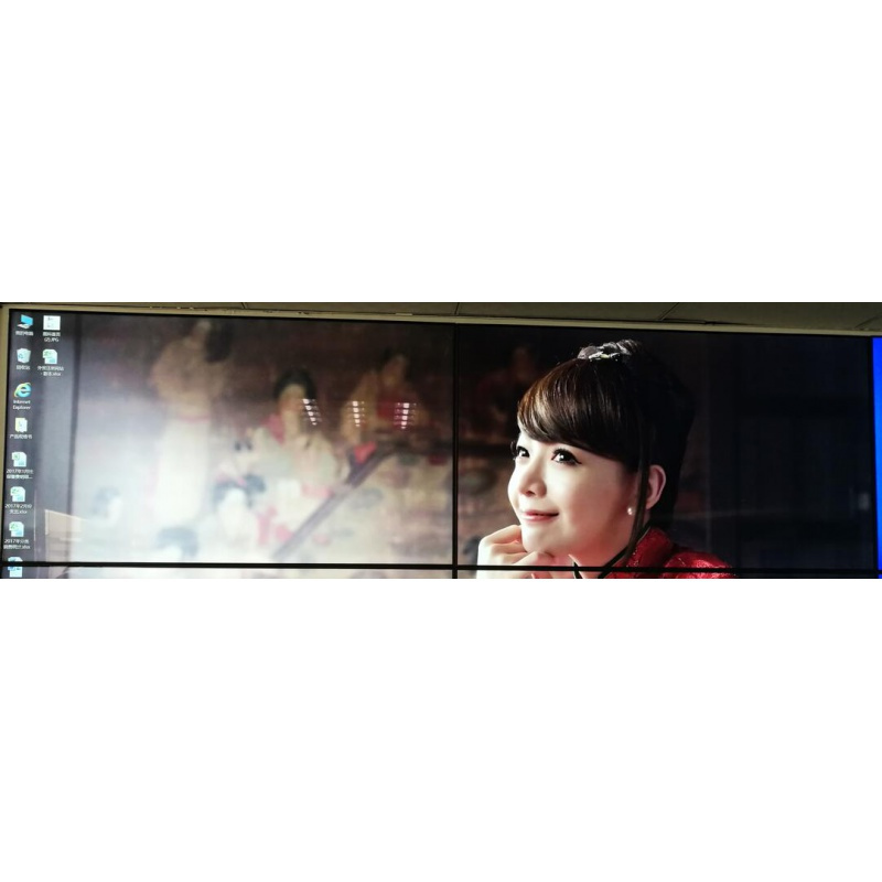 企购优品二台电视机拼接处理器两屏高清HDMI,VGA输入1进2出投影控制器